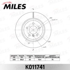 K011741 MILES Гальмівний диск