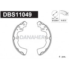 DBS11049 DANAHER Комплект гальмівних колодок