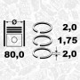 R1013300 ET ENGINETEAM Комплект поршневих кілець
