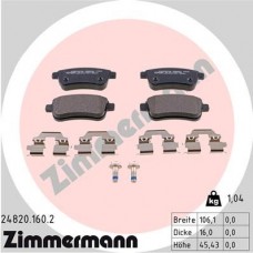 24820.160.2 ZIMMERMANN Комплект гальмівних колодок дисковий гальм