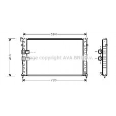 PEA2176 AVA QUALITY COOLING Радіатор охолодження двигуна