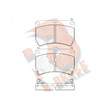 RB0970 R BRAKE Комплект гальмівних колодок дисковий гальм