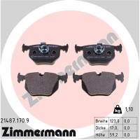 21487.170.9 ZIMMERMANN Комплект гальмівних колодок дисковий гальм