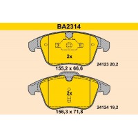BA2314 BARUM Комплект гальмівних колодок дисковий гальм