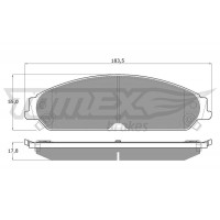 TX 19-20 TOMEX Brakes КомплеК т гальмівних колодок, дискове гальмо