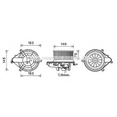 CN8301 AVA QUALITY COOLING Вентилятор салону