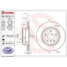 09.C315.11 BREMBO Гальмівний диск