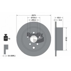 BDS1791 BENDIX Braking Гальмівний диск