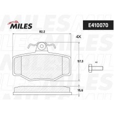 E410070 MILES Комплект гальмівних колодок дисковий гальм