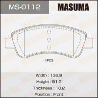 MS-0112 MASUMA Комплект гальмівних колодок