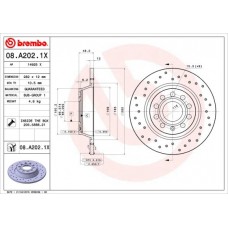 08.A202.1X BREMBO Гальмівний диск