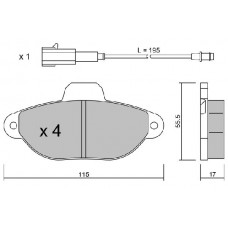 BPFO-1001 AISIN КомплеК т гальмівних колодок, дискове гальмо