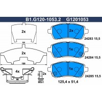 B1.G120-1053.2 GALFER КомплеК т гальмівних колодок, дискове гальмо