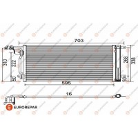1618099680 EUROREPAR Конденсатор кондиціонера