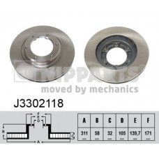J3302118 NIPPARTS Гальмівний диск