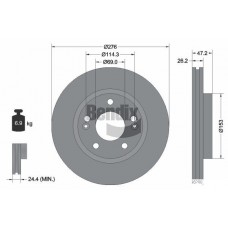 BDS1509 BENDIX Braking Гальмівний диск