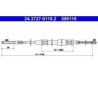 24.3727-0118.2 ATE Тросик, cтояночный тормоз