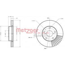 6110282 METZGER Гальмівний диск