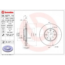 09.A271.14 BREMBO Гальмівний диск