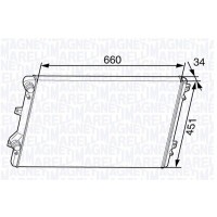 350213144300 MAGNETI MARELLI Радіатор охолодження двигуна