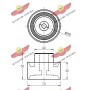 03.80900 AUTOKIT Паразитный / Ведущий ролик, Зубчастий ремінь
