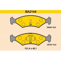BA2144 BARUM Комплект гальмівних колодок дисковий гальм