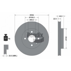 BDS1965 BENDIX Braking Гальмівний диск