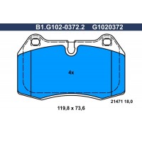 B1.G102-0372.2 GALFER Комплект гальмівних колодок дисковий гальм