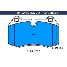 B1.G102-0372.2 GALFER Комплект гальмівних колодок дисковий гальм