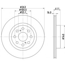 8DD 355 113-081 HELLA Гальмівний диск