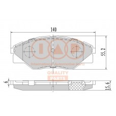 704-17162 IAP QUALITY PARTS Комплект гальмівних колодок дисковий гальм