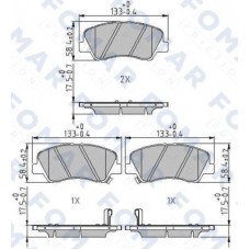 FO 246881 FOMAR Friction Комплект гальмівних колодок дисковий гальм