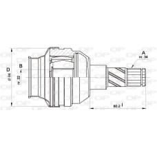 CVJ5427.20 OPEN PARTS Шарнирный комплект, Привідний вал