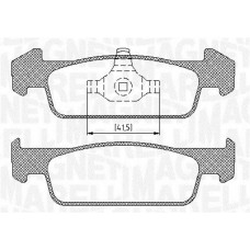 363916060718 MAGNETI MARELLI Комплект гальмівних колодок дисковий гальм