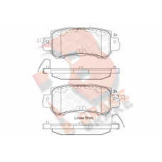 RB2056 R BRAKE Комплект гальмівних колодок дисковий гальм