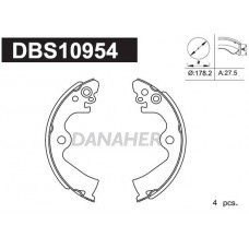 DBS10954 DANAHER Комплект гальмівних колодок