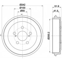 MBD439 MINTEX Гальмівний барабан