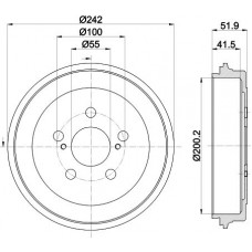 MBD439 MINTEX Гальмівний барабан