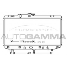 104869 AUTOGAMMA Радіатор охолодження двигуна