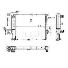 CR 251 000S MAHLE Радіатор охолодження двигуна