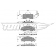 TX 12-83 TOMEX Brakes Комплект гальмівних колодок дисковий гальм