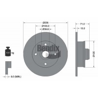 BDS1399 BENDIX Braking Гальмівний диск