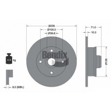 BDS1399 BENDIX Braking Гальмівний диск