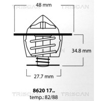 8620 1788 TRISCAN Термостат охолоджувальна рідина