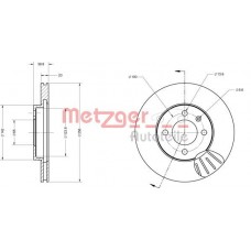 6110026 METZGER Гальмівний диск