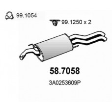 58.7058 ASSO Глушник вихлопних газів кінцевий