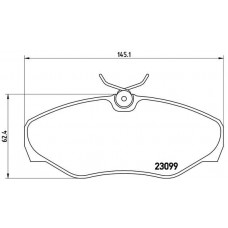 P 56 061 BREMBO Комплект гальмівних колодок дисковий гальм