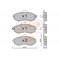 704-07022P IAP QUALITY PARTS Комплект гальмівних колодок дисковий гальм
