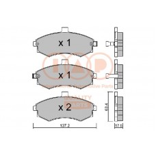 704-07022P IAP QUALITY PARTS Комплект гальмівних колодок дисковий гальм