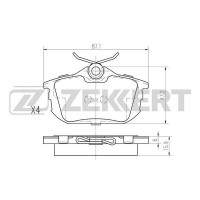 BS-2226 ZEKKERT КомплеК т гальмівних колодок, дискове гальмо